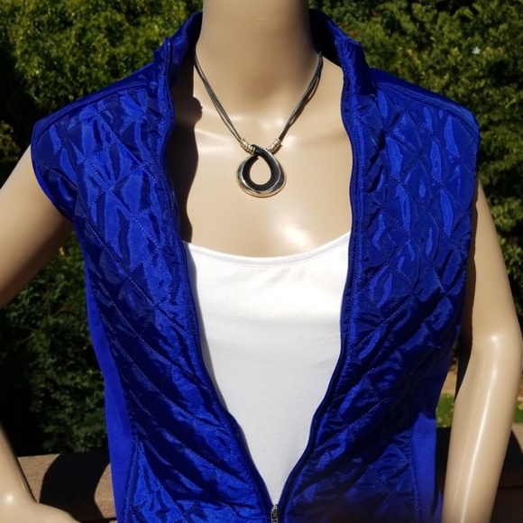 Weekends by Chico's Royal Blue Vest   NWT - Picture 2 of 7